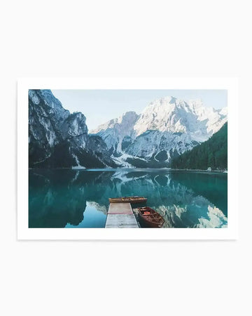 Dolomites Mountain Lake | LS Art Print blue green nature art print
