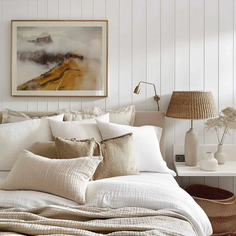 Dolomites Mountains, Italy Art Print orange nature art print