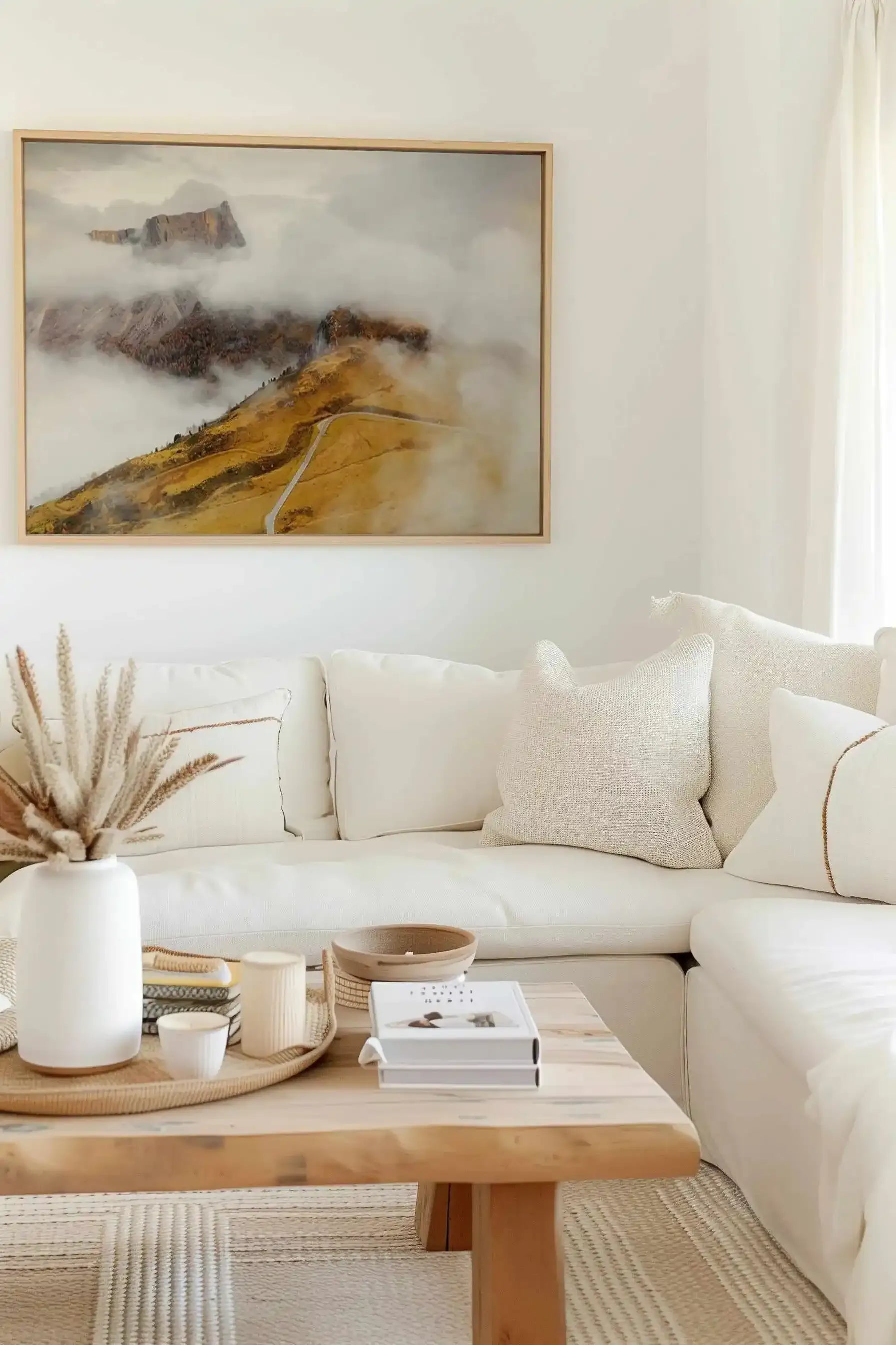 Dolomites Mountains, Italy | Framed Canvas Art Print from Olive et Oriel where you can shop wallpaper and artworks online