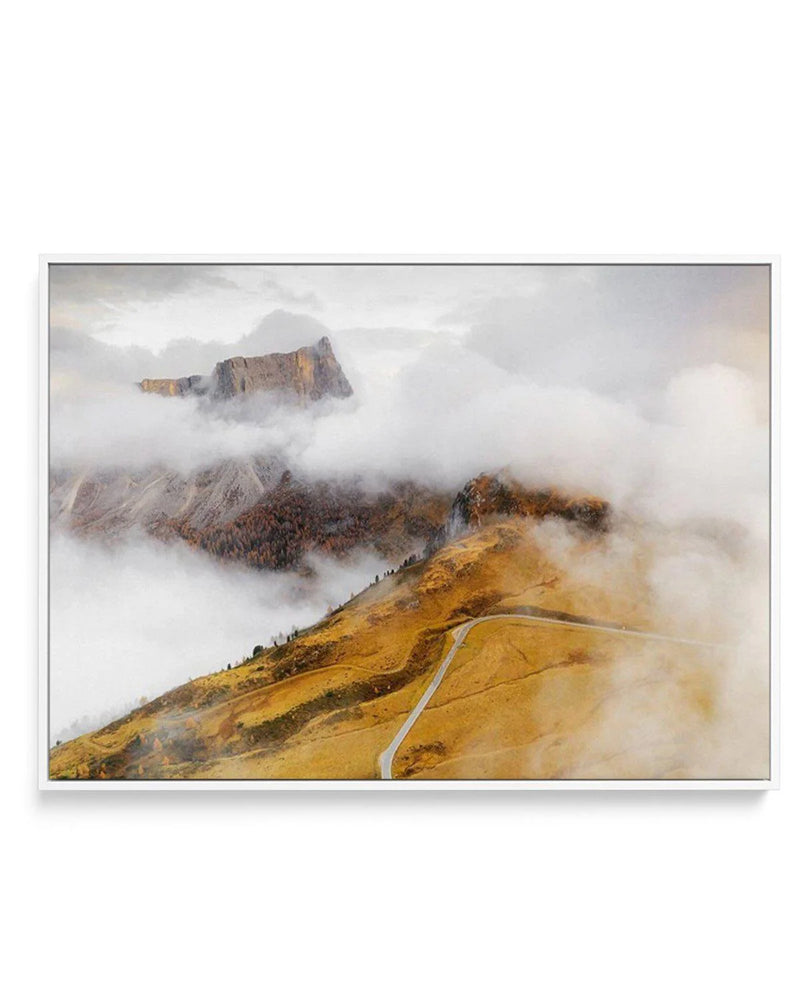 SALE 50x70 Dolomites Mountains, Italy| White | Framed Acrylic Art