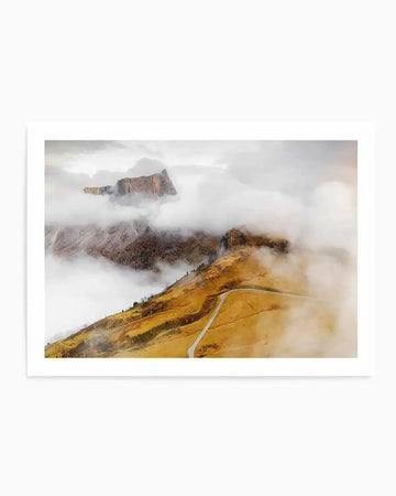 Dolomites Mountains, Italy Art Print orange nature art print