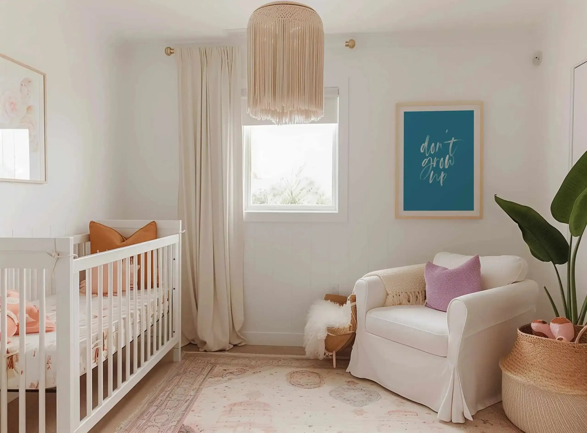 Don't Grow Up | Ocean Blue Art Print from Olive et Oriel where you can shop wallpaper and artworks online