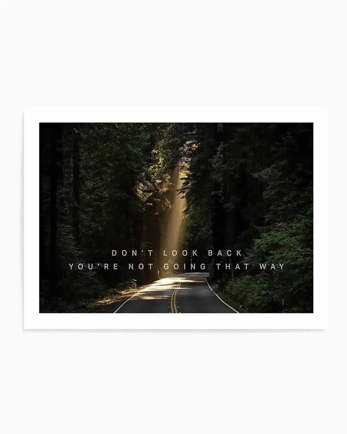 Don't Look Back You're Not Going That Way Art Print from Olive et Oriel where you can shop wallpaper and artworks online
