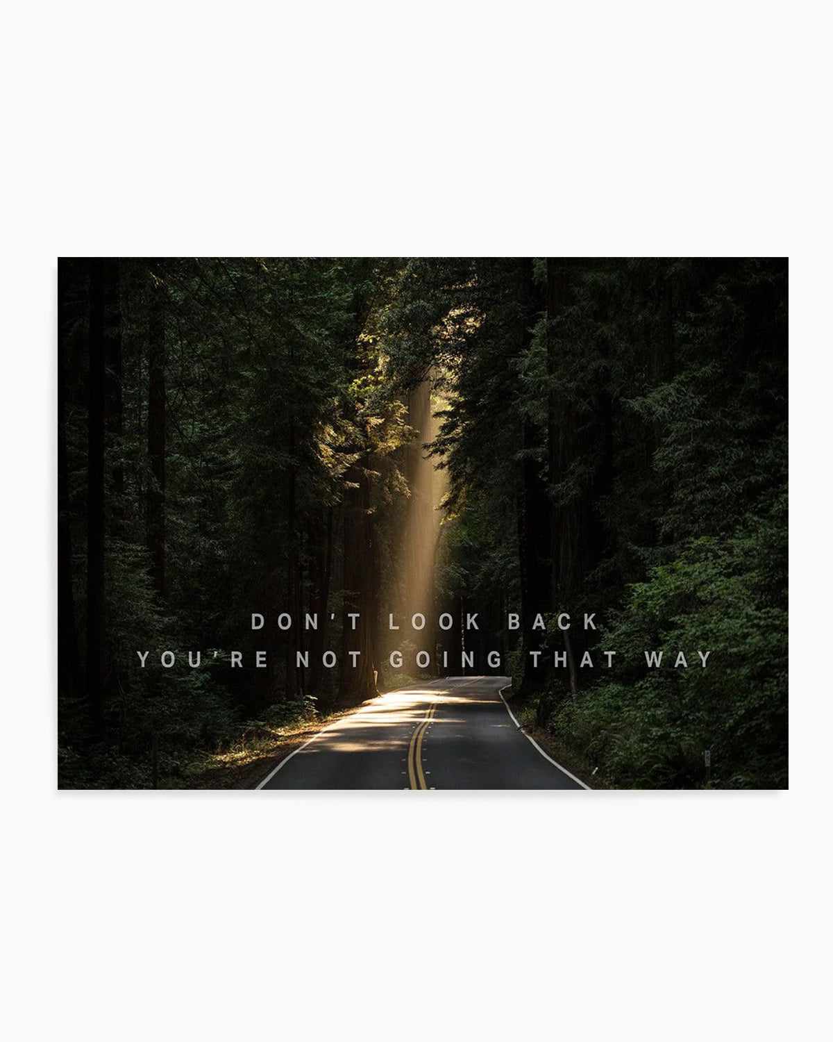 Don't Look Back You're Not Going That Way Art Print