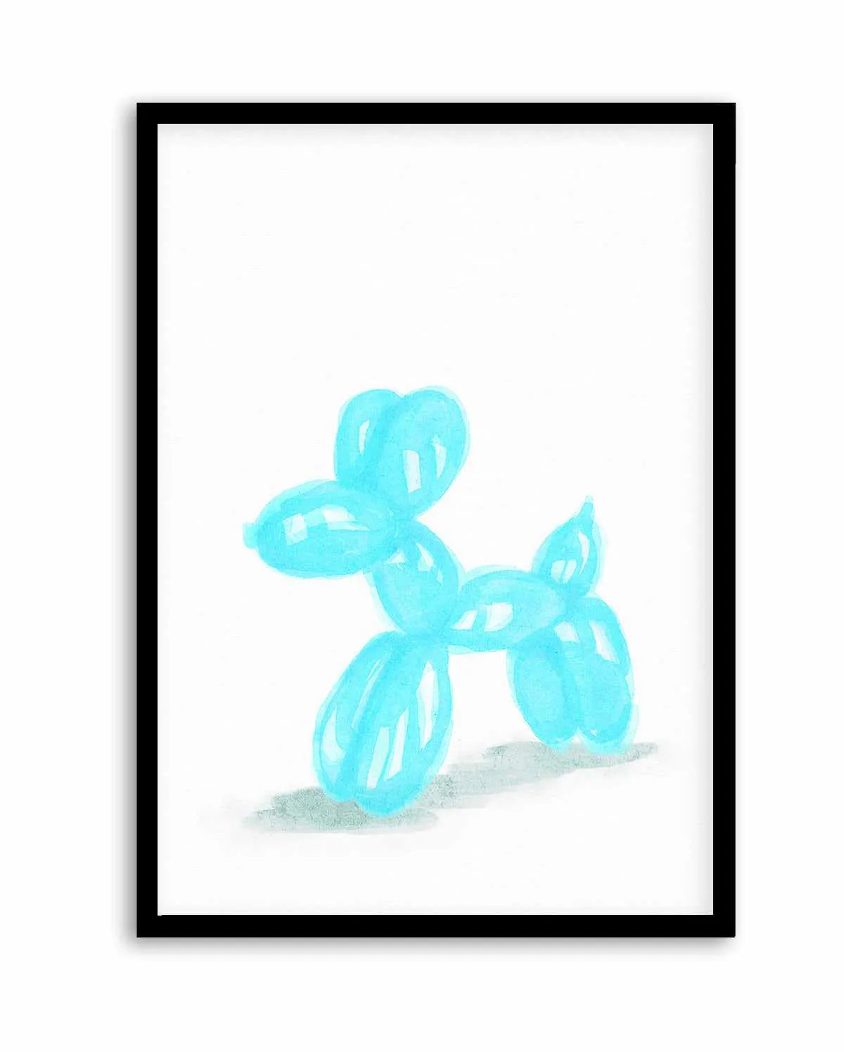 Don't Pop The Aqua Dog | Art Print from Olive et Oriel where you can shop wallpaper and artworks online