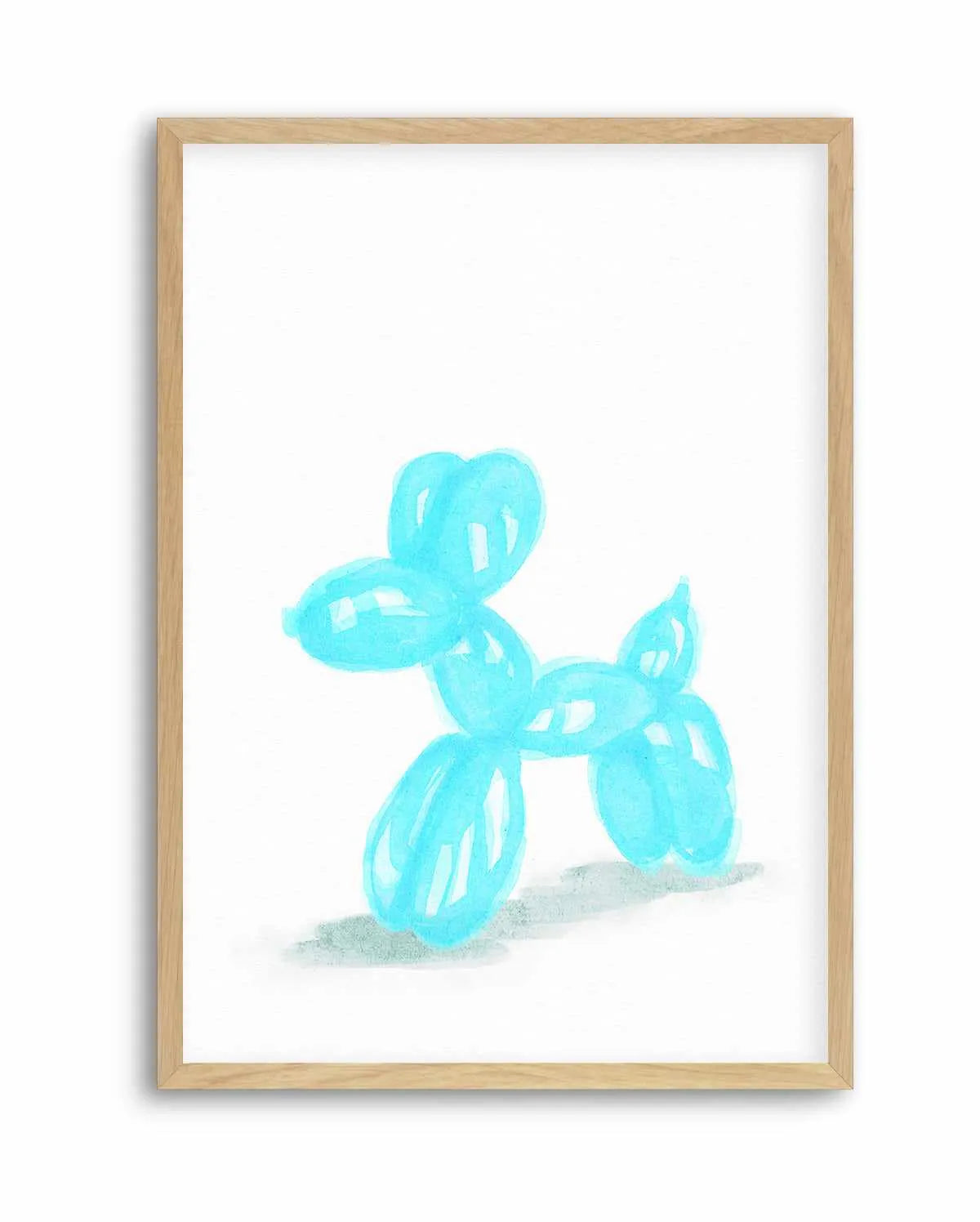 Don't Pop The Aqua Dog | Art Print from Olive et Oriel where you can shop wallpaper and artworks online