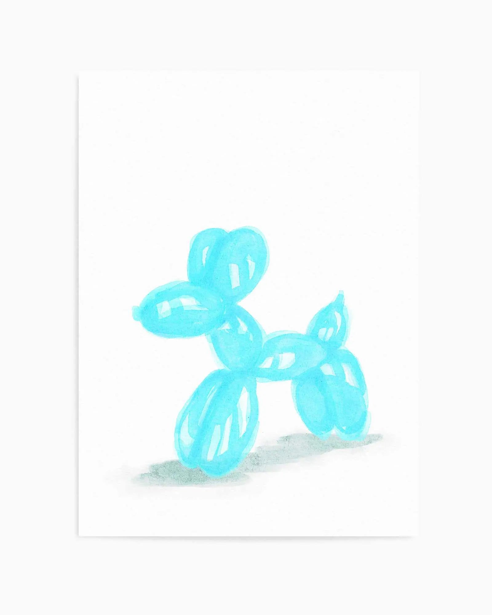 Don't Pop The Aqua Dog | Art Print from Olive et Oriel where you can shop wallpaper and artworks online