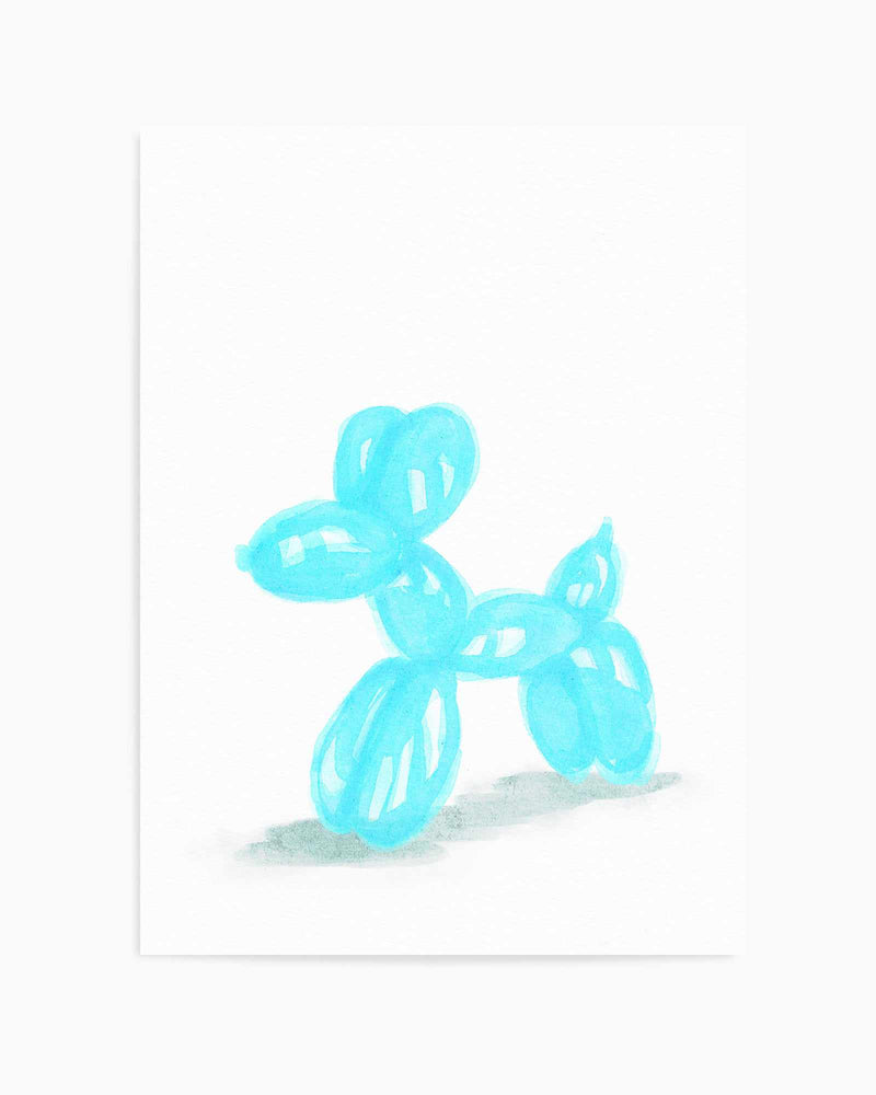 Don't Pop The Aqua Dog | Art Print