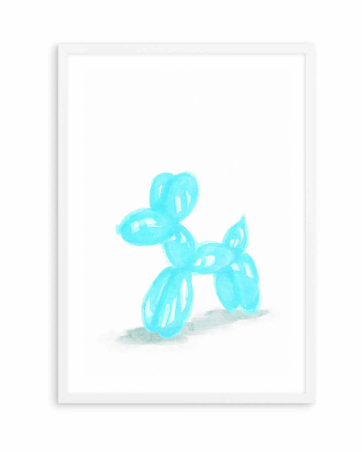 Don't Pop The Aqua Dog | Art Print from Olive et Oriel where you can shop wallpaper and artworks online