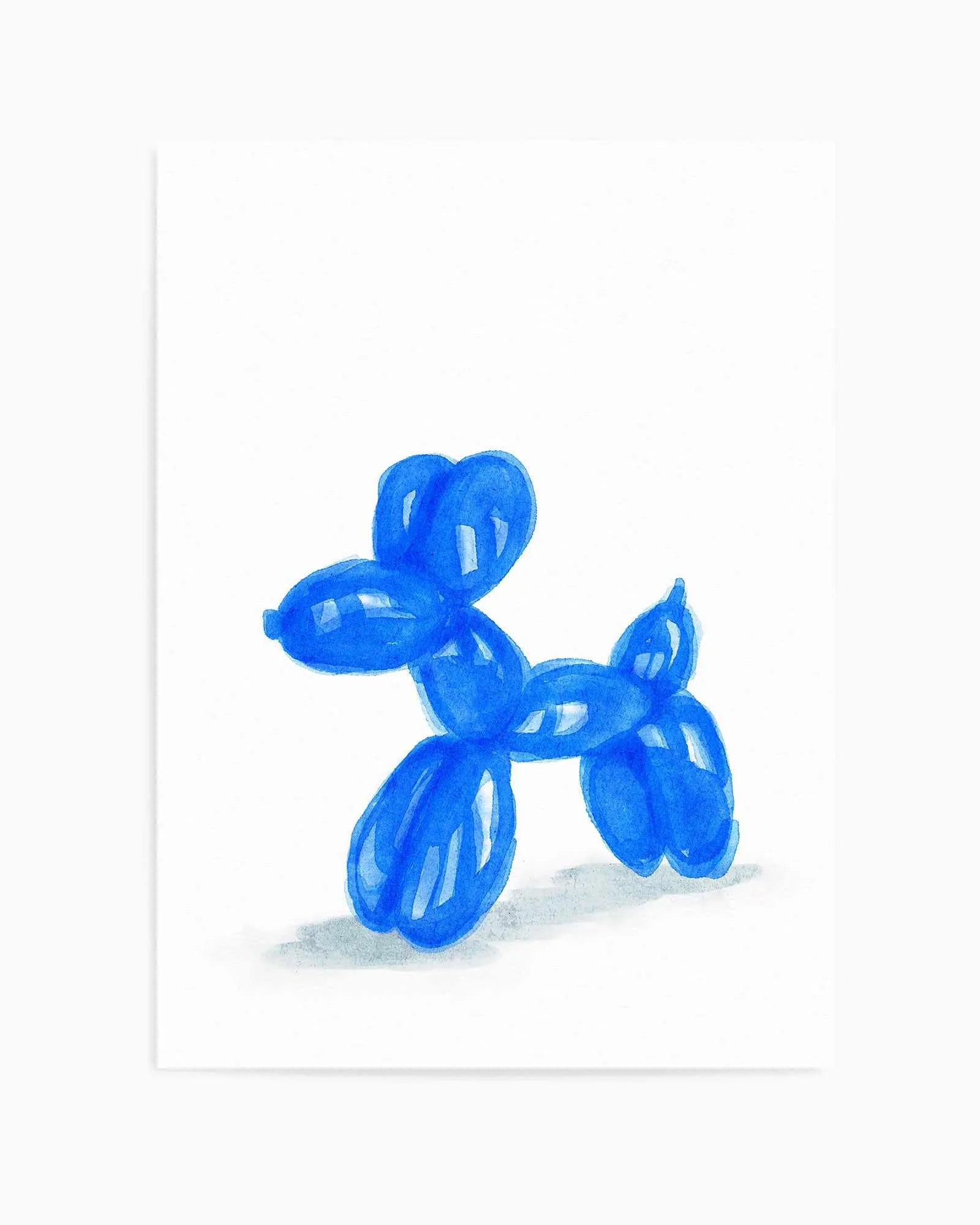 Don't Pop The Blue Dog | Art Print from Olive et Oriel where you can shop wallpaper and artworks online