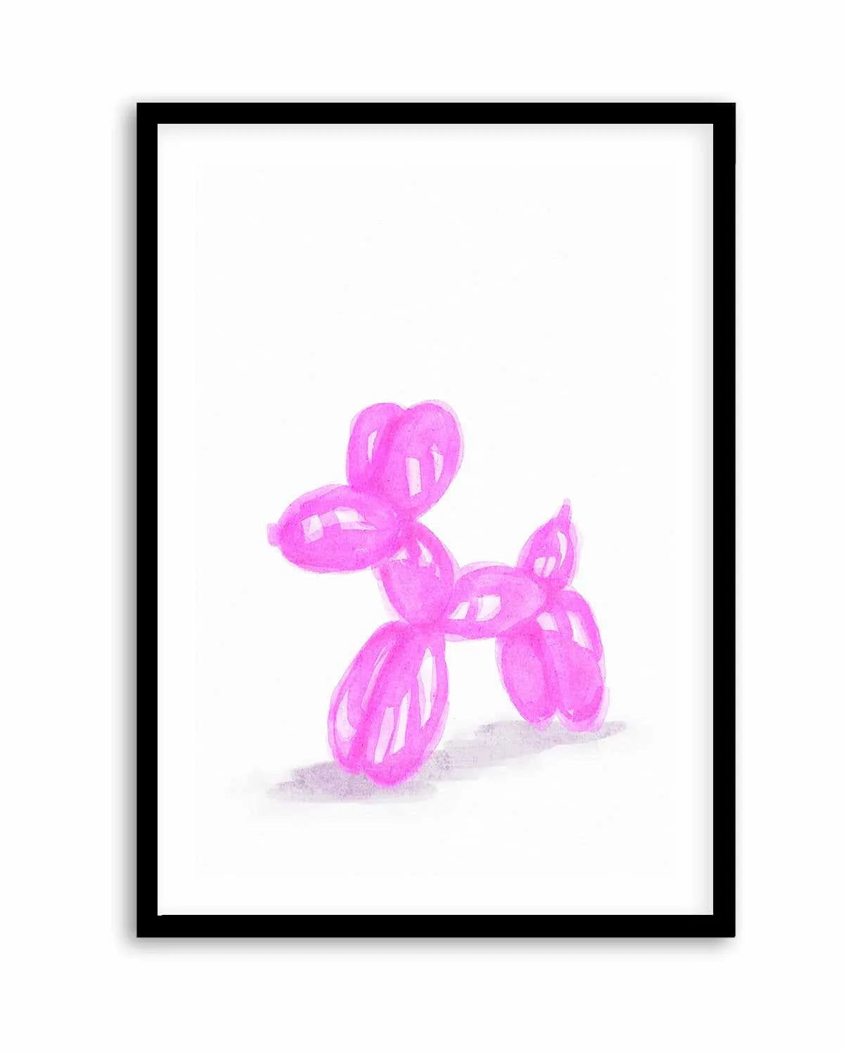 Don't Pop The Pink Dog | Art Print from Olive et Oriel where you can shop wallpaper and artworks online