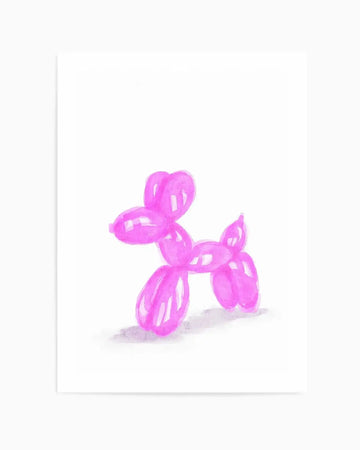 Don't Pop The Pink Dog | Art Print from Olive et Oriel where you can shop wallpaper and artworks online
