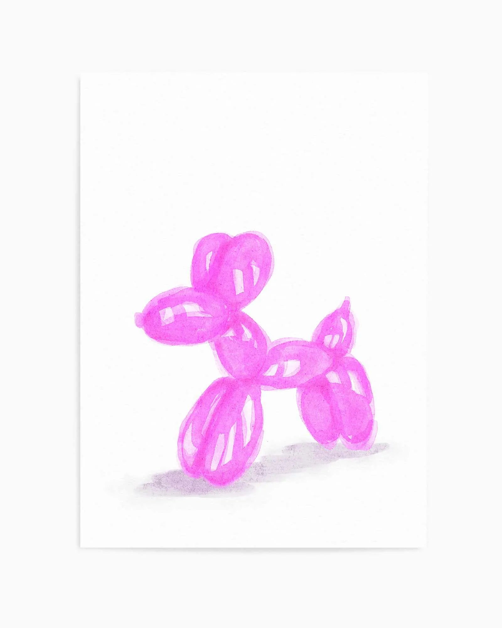 Don't Pop The Pink Dog | Art Print from Olive et Oriel where you can shop wallpaper and artworks online