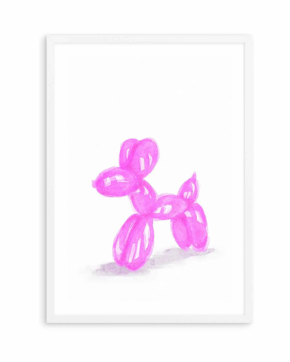 Don't Pop The Pink Dog | Art Print from Olive et Oriel where you can shop wallpaper and artworks online