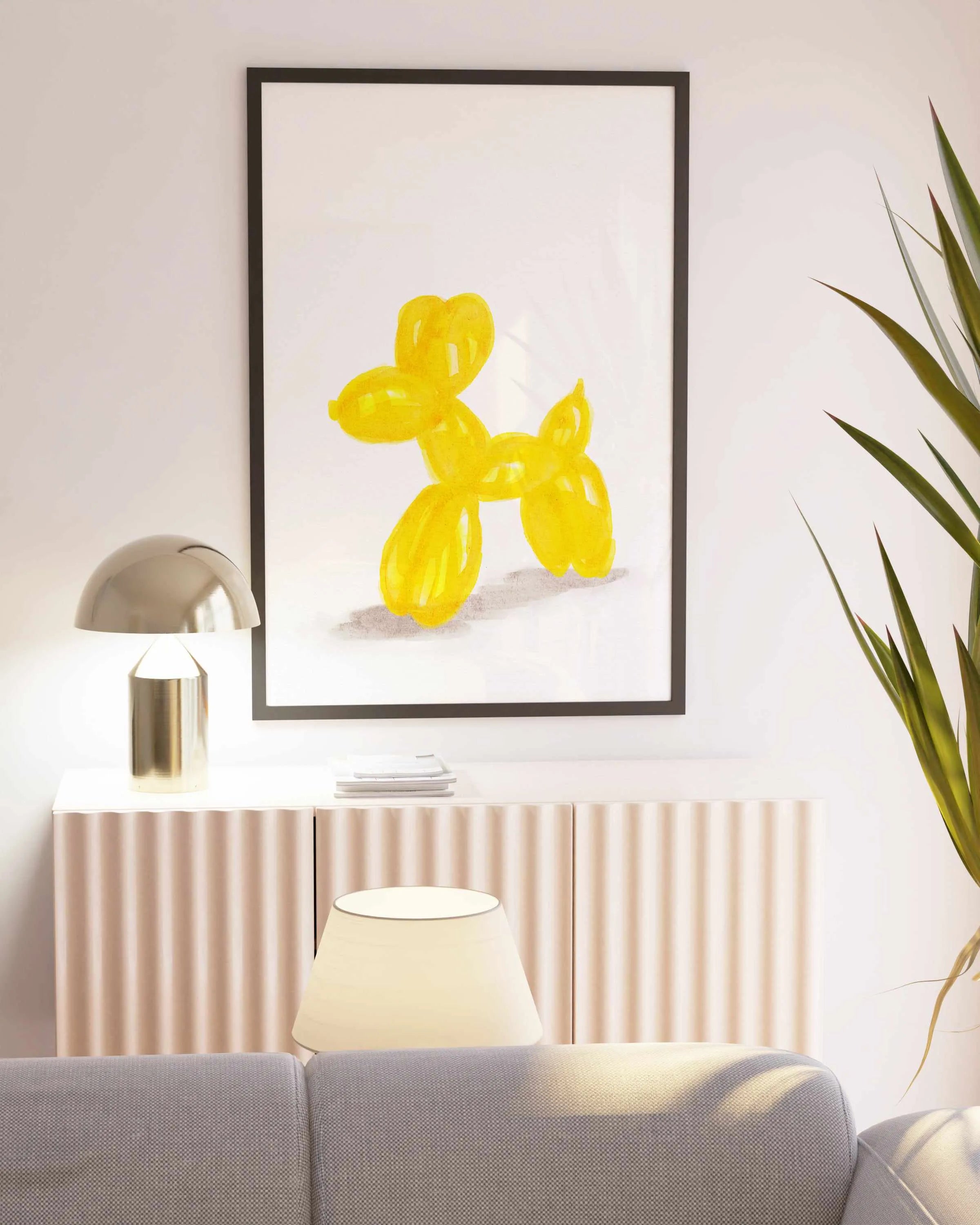 Don't Pop The Yellow Dog | Art Print from Olive et Oriel where you can shop wallpaper and artworks online