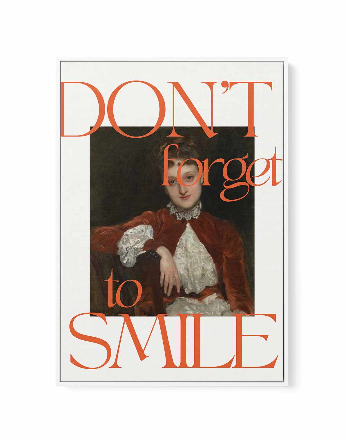 Dont forget to smile | Framed Canvas Art Print from Olive et Oriel where you can shop wallpaper and artworks online