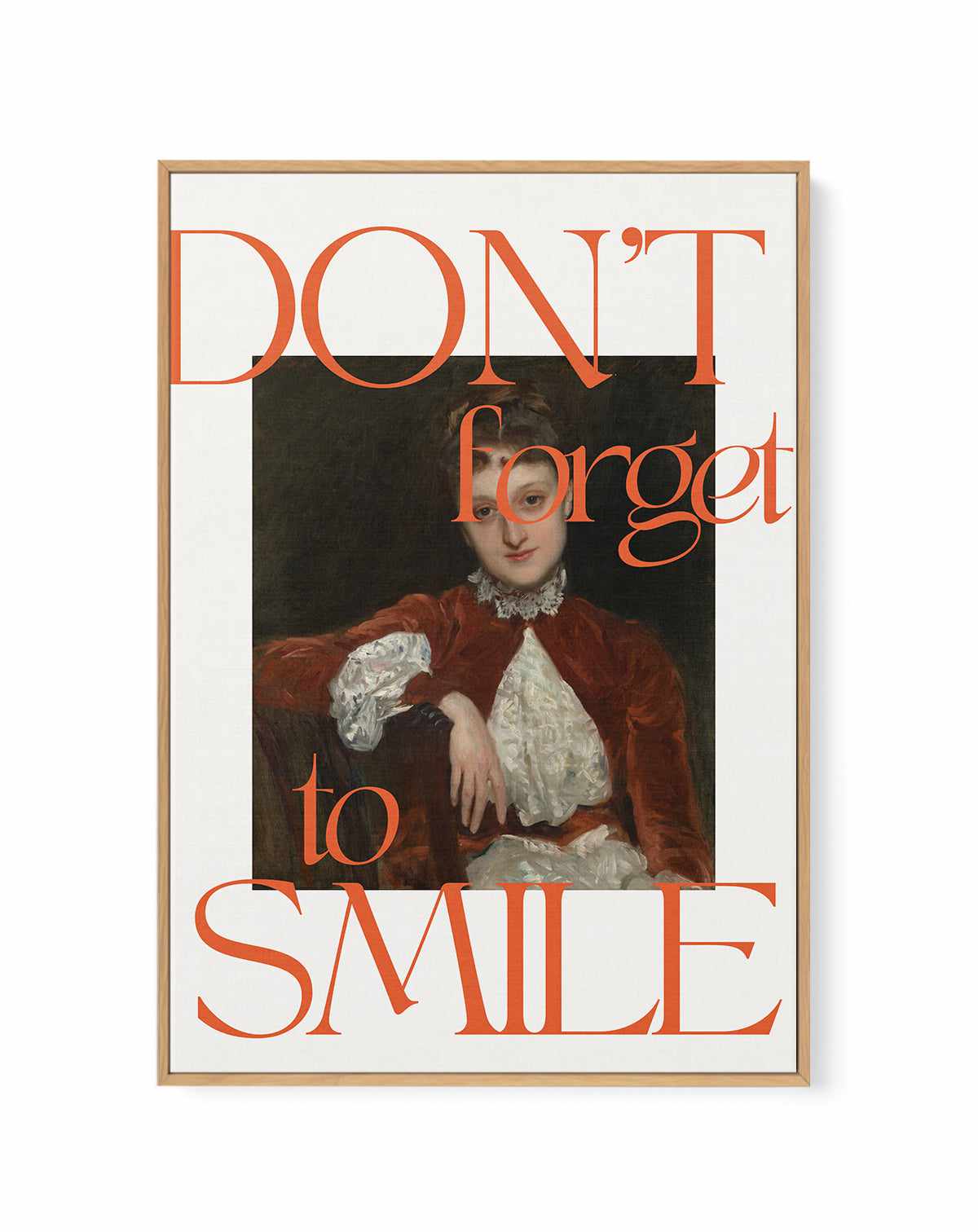 Dont forget to smile | Framed Canvas Art Print from Olive et Oriel where you can shop wallpaper and artworks online