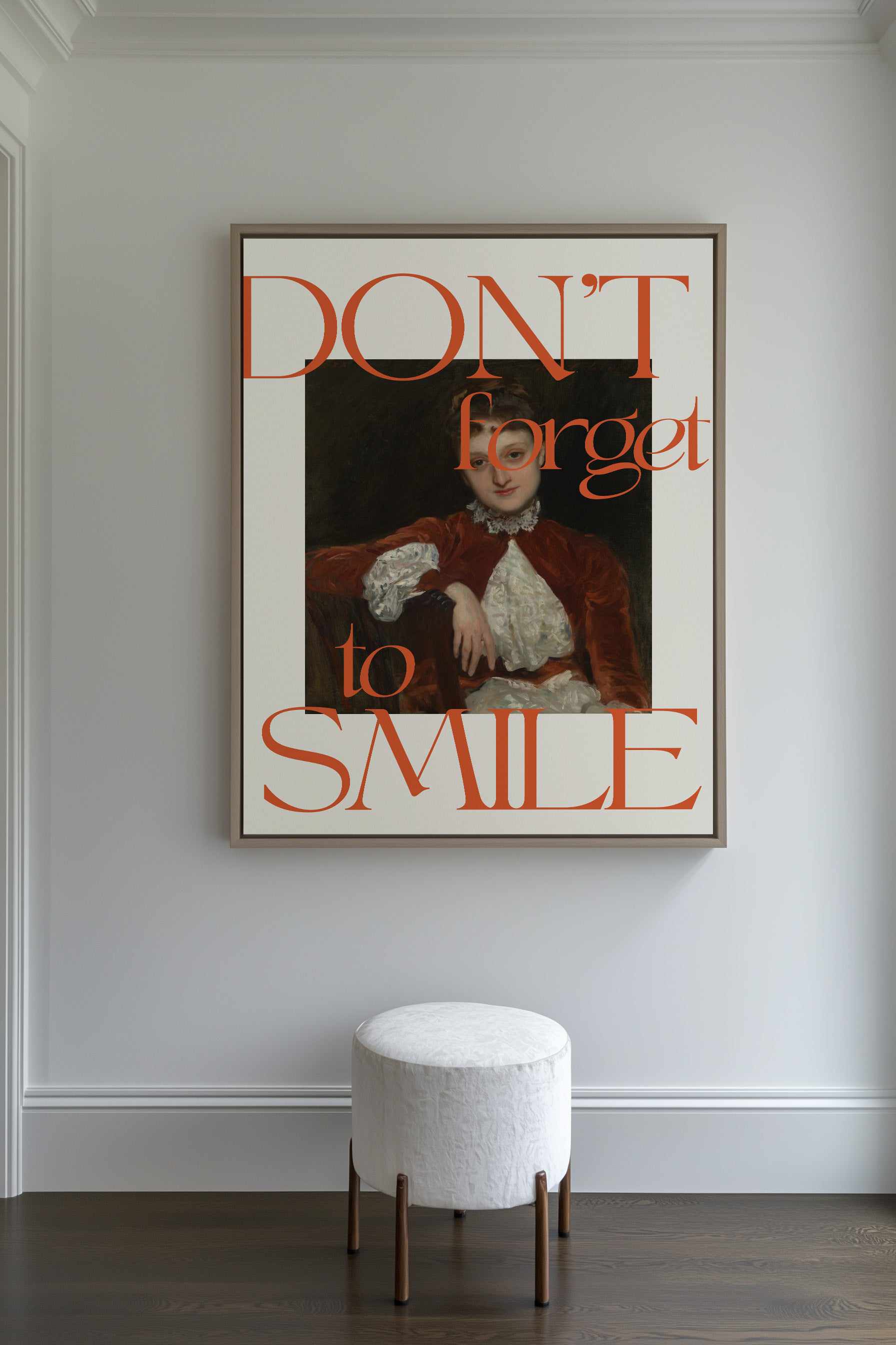Dont forget to smile | Framed Canvas Art Print from Olive et Oriel where you can shop wallpaper and artworks online