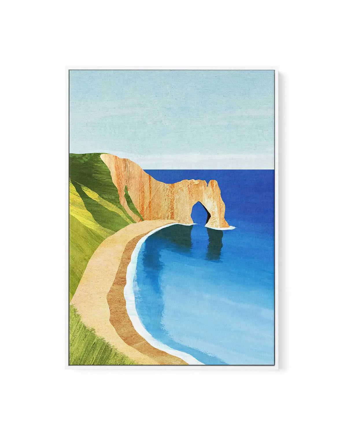 Dorset Beach by Henry Rivers | Framed Canvas Art Print from Olive et Oriel where you can shop wallpaper and artworks online