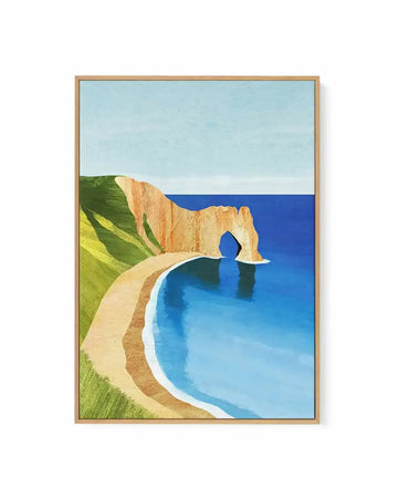 Dorset Beach by Henry Rivers | Framed Canvas Art Print from Olive et Oriel where you can shop wallpaper and artworks online