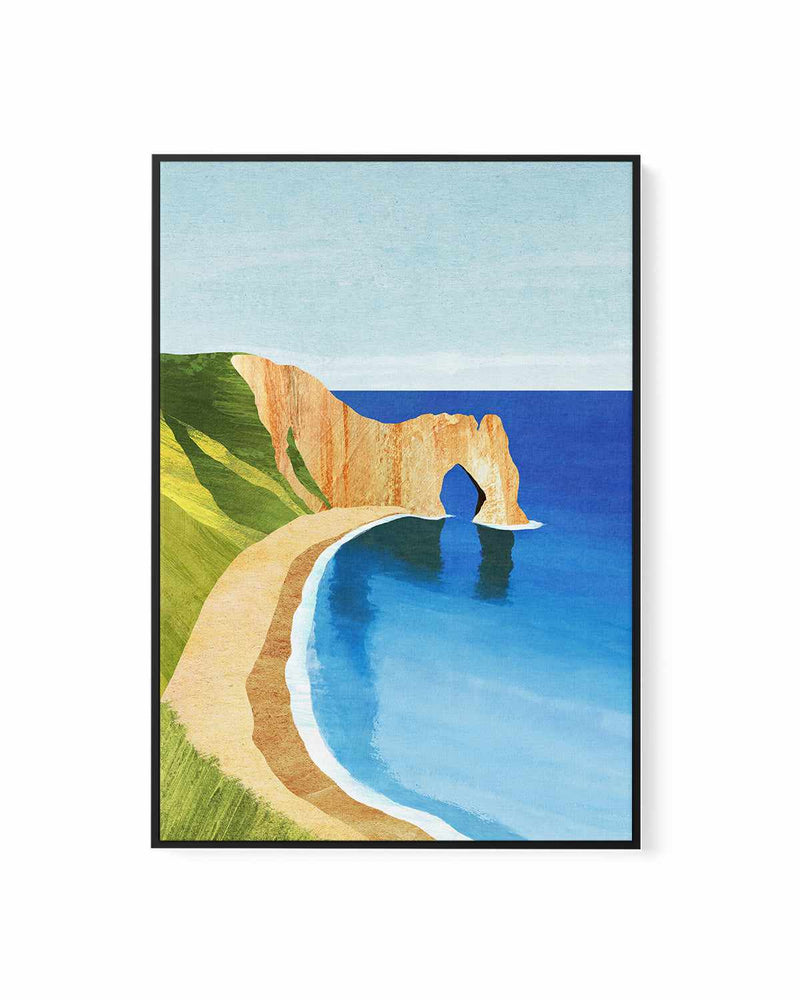 Dorset Beach by Henry Rivers | Framed Canvas Art Print