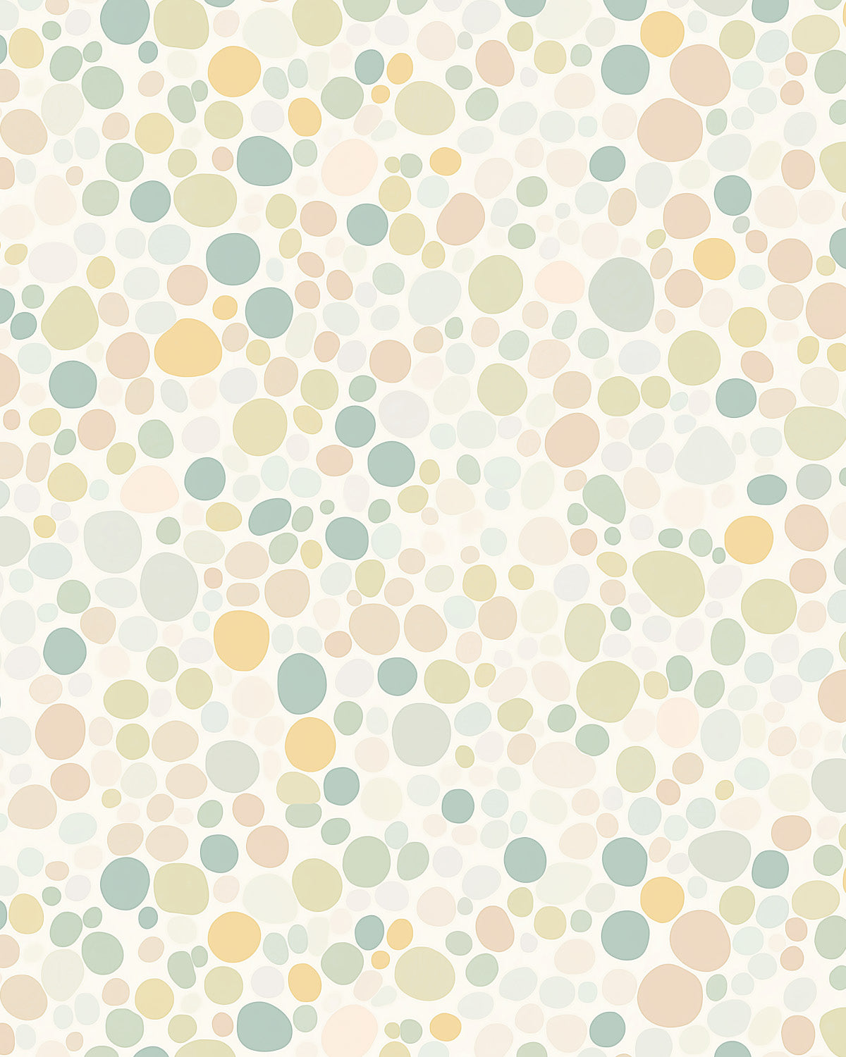 Dots & Spots in Green & White Commercial Vinyl Wallpaper