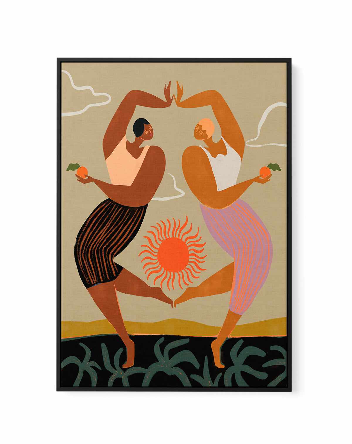 Double Power by Arty Guava | Framed Canvas Art Print from Olive et Oriel where you can shop wallpaper and artworks online