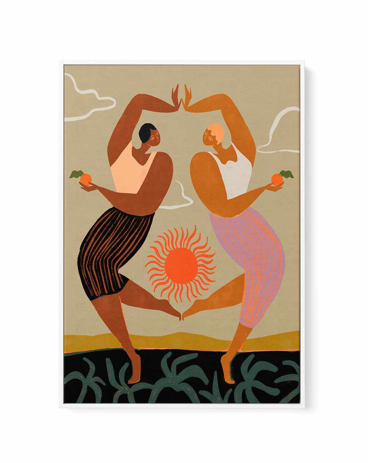 Double Power by Arty Guava | Framed Canvas Art Print