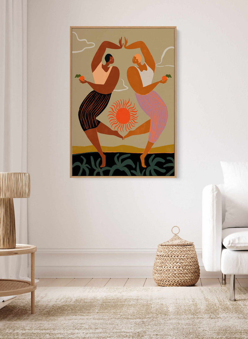 Double Power by Arty Guava | Framed Canvas Art Print