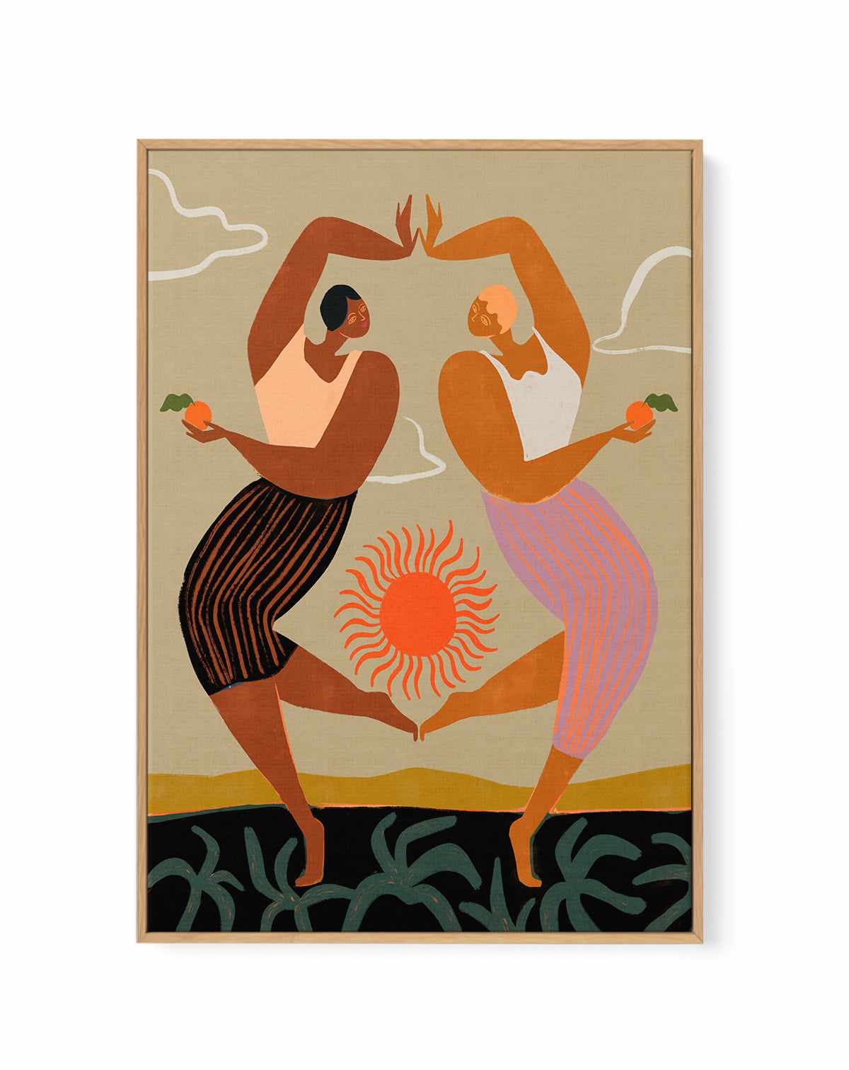 Double Power by Arty Guava | Framed Canvas Art Print from Olive et Oriel where you can shop wallpaper and artworks online