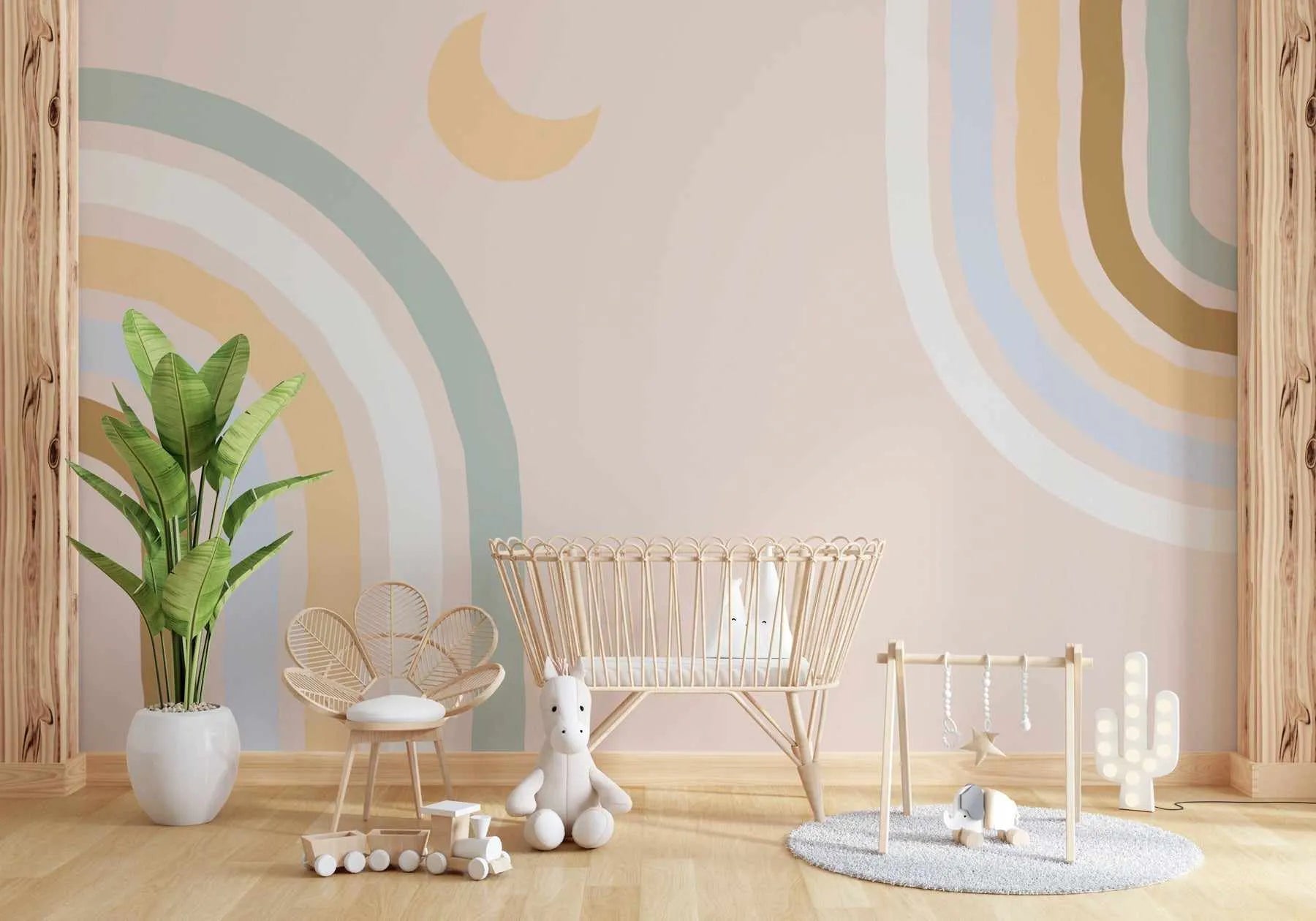 Double Rainbow Wallpaper Mural-Wallpaper-Buy Kids Removable Wallpaper Online Our Custom Made Children√¢‚Ç¨‚Ñ¢s Wallpapers Are A Fun Way To Decorate And Enhance Boys Bedroom Decor And Girls Bedrooms They Are An Amazing Addition To Your Kids Bedroom Walls Our Collection of Kids Wallpaper Is Sure To Transform Your Kids Rooms Interior Style From Pink Wallpaper To Dinosaur Wallpaper Even Marble Wallpapers For Teen Boys Shop Peel And Stick Wallpaper Online Today With Olive et Oriel