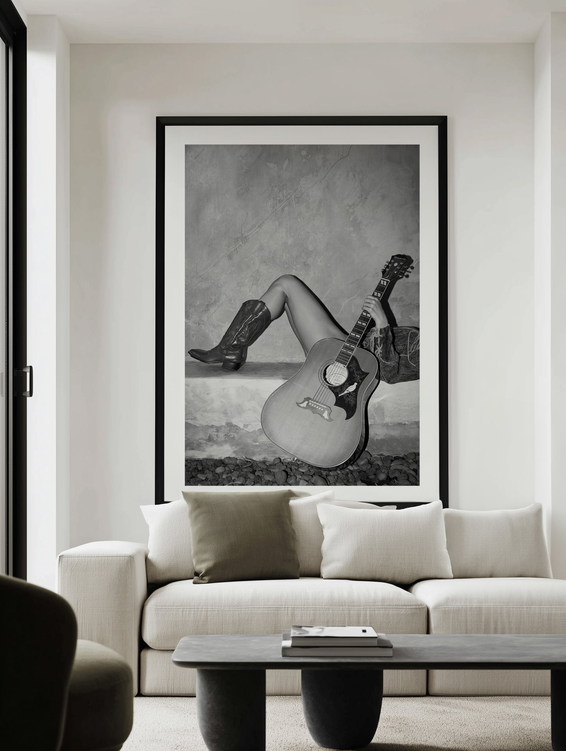 Dove Strings I B&W by Amy Hallam | Art Print