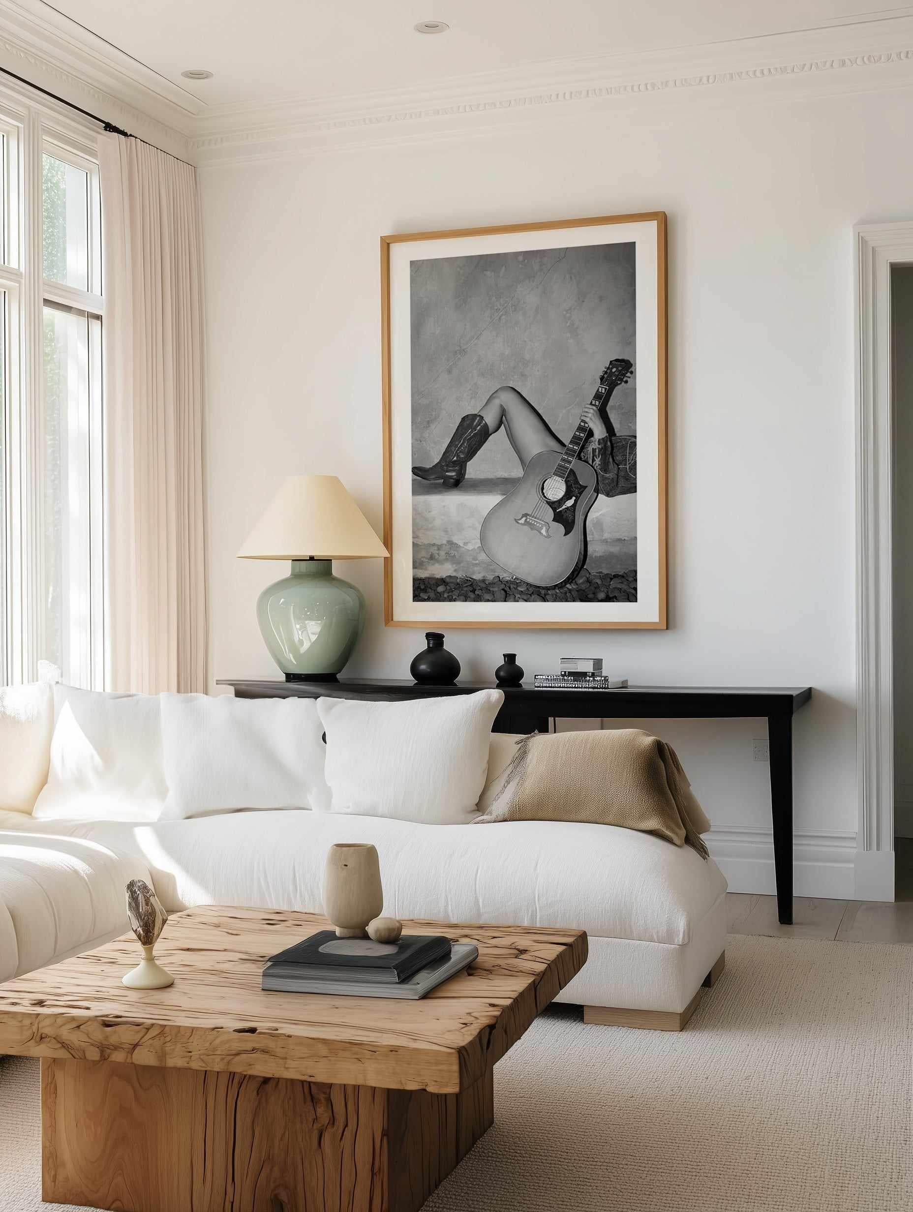 Dove Strings I B&W by Amy Hallam | Art Print from Olive et Oriel where you can shop wallpaper and artworks online