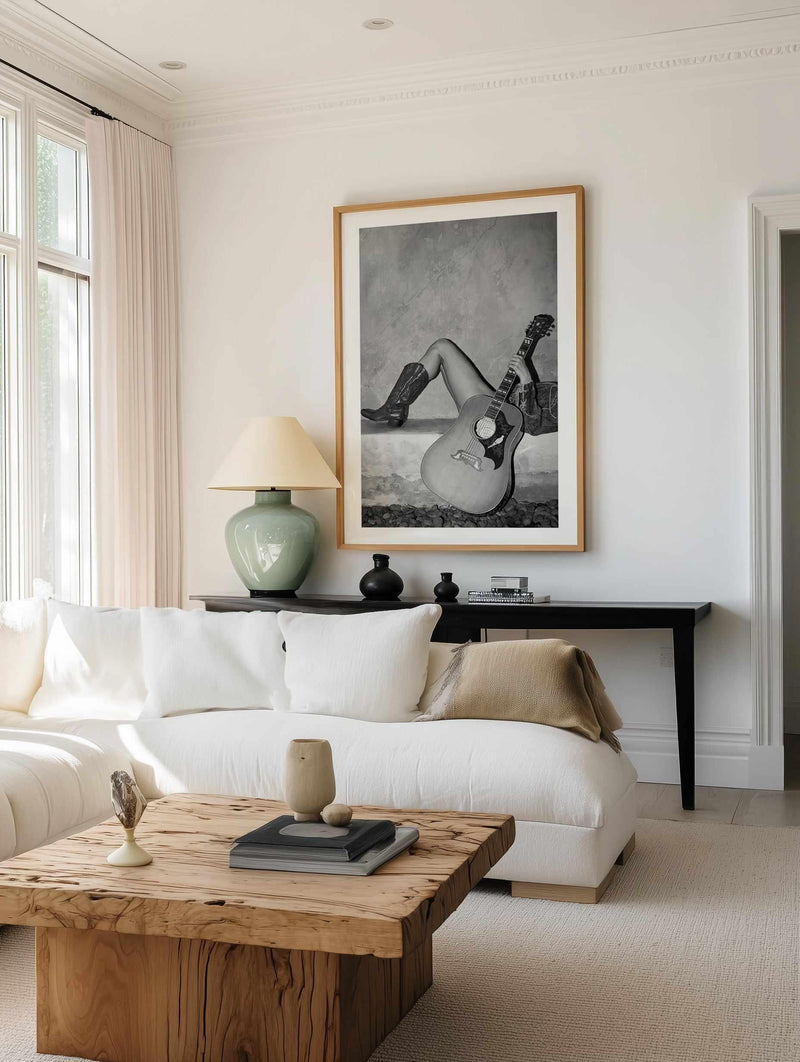 Dove Strings I B&W by Amy Hallam | Art Print from Olive et Oriel where you can shop wallpaper and artworks online