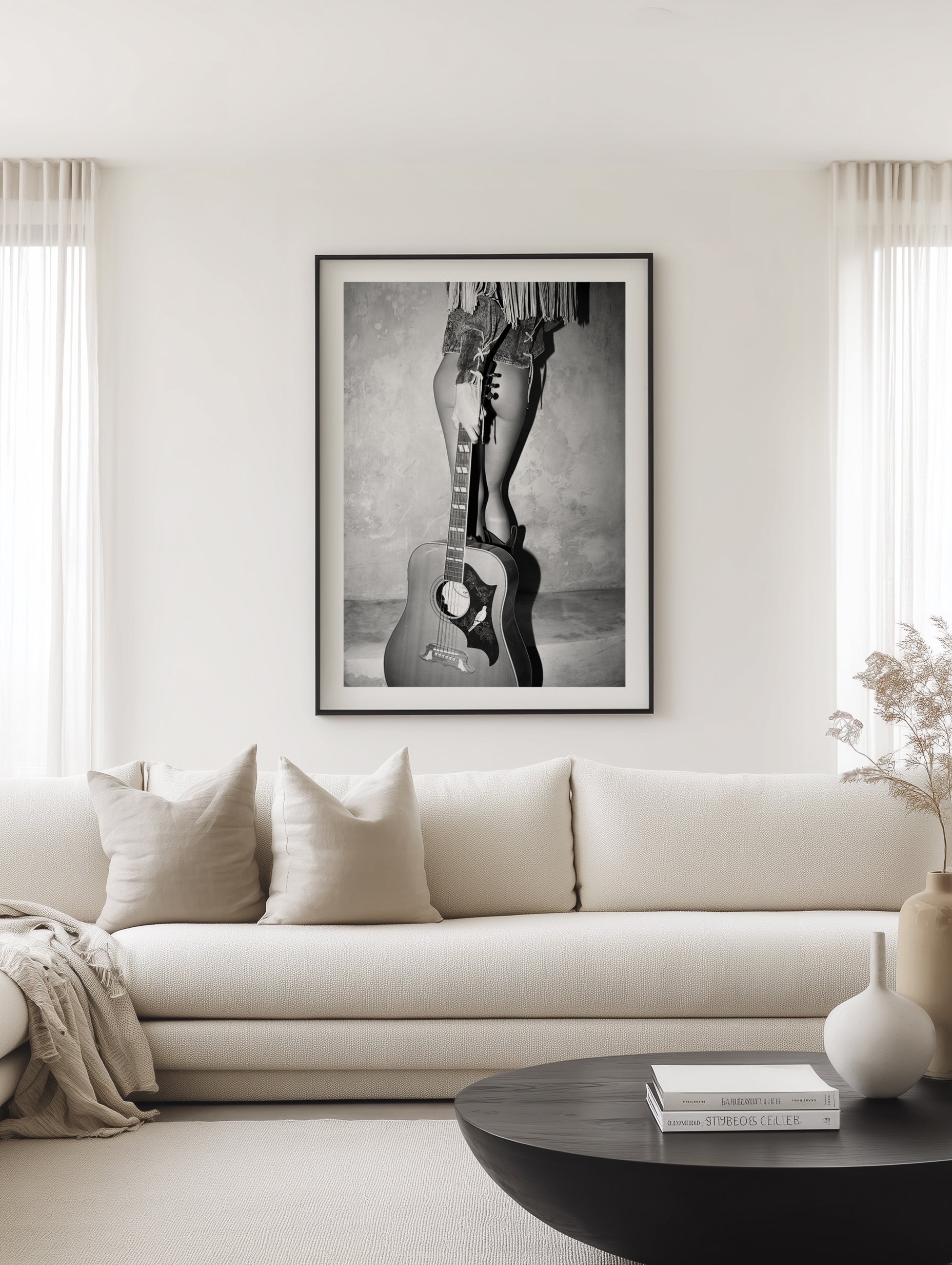 Dove Strings II B&W by Amy Hallam | Art Print