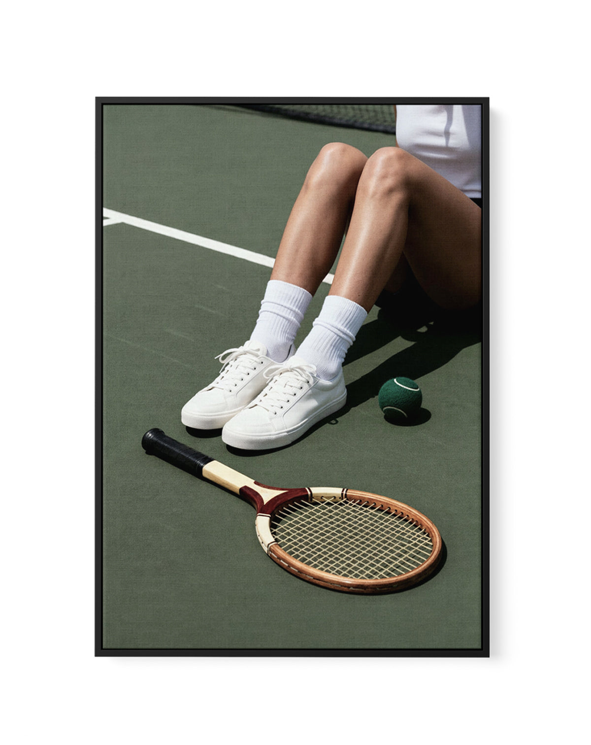 Down At The Tennis Royale | Framed Canvas Art Print from Olive et Oriel where you can shop wallpaper and artworks online