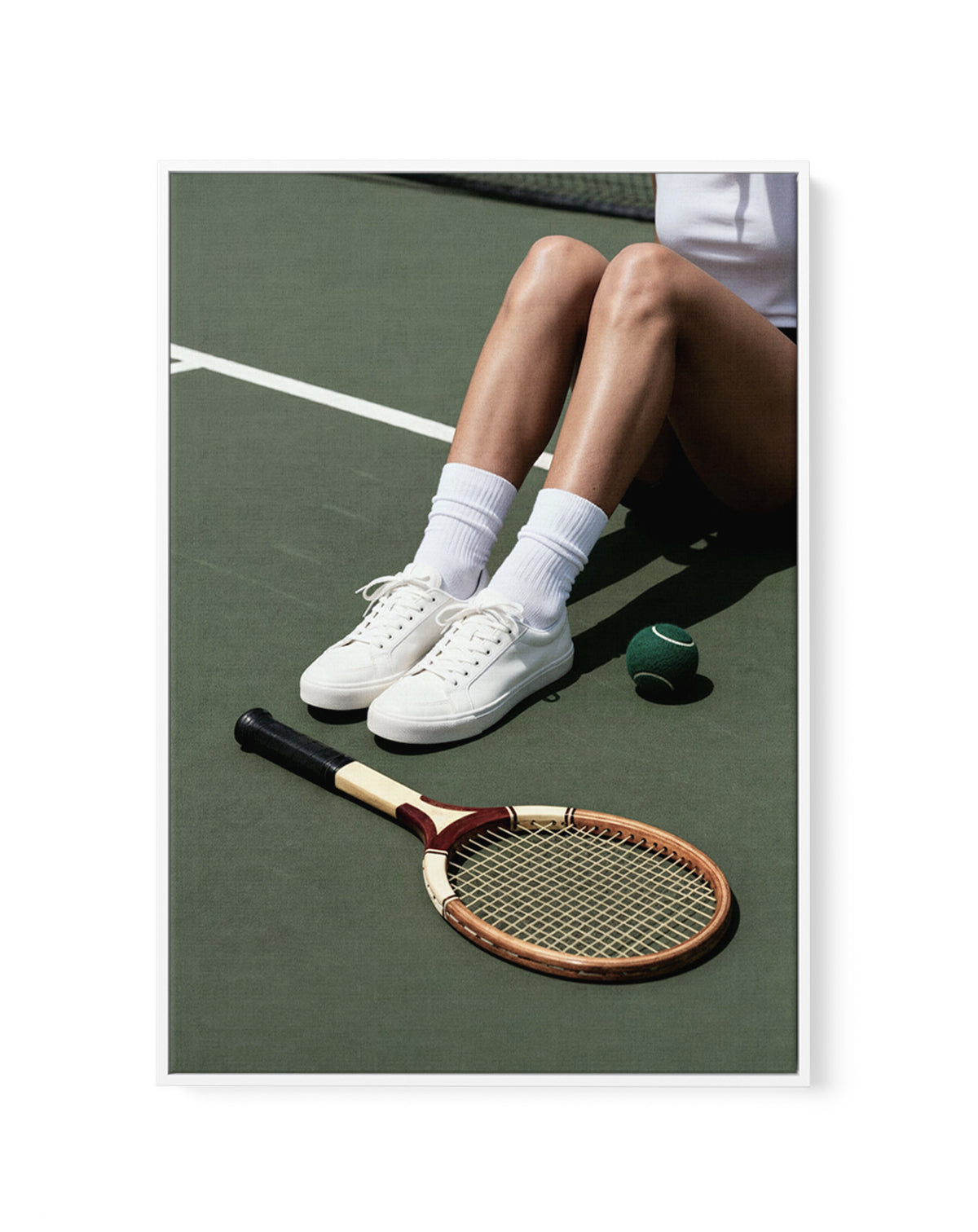 Down At The Tennis Royale | Framed Canvas Art Print from Olive et Oriel where you can shop wallpaper and artworks online