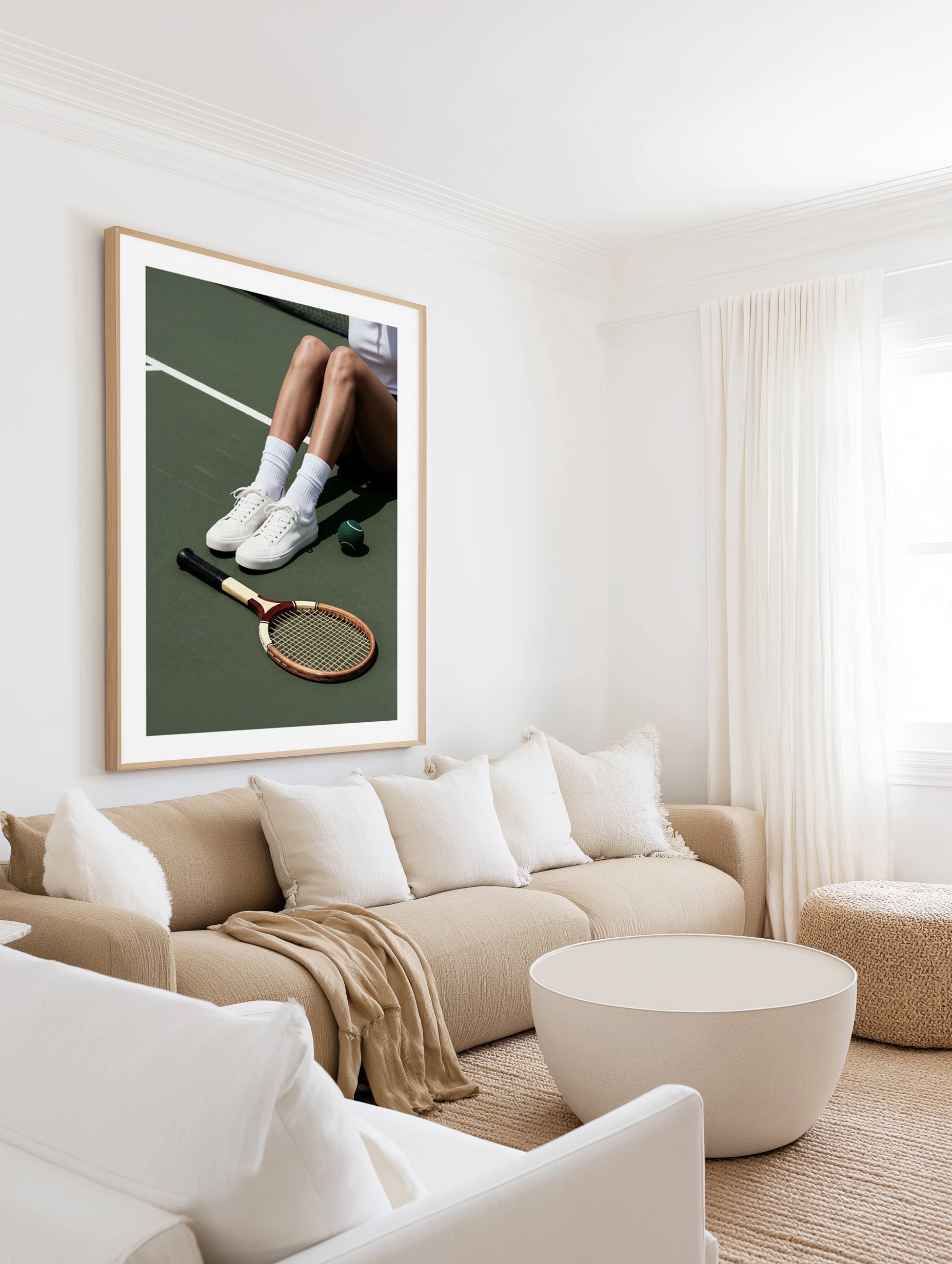Down At The Tennis Royale | Art Print from Olive et Oriel where you can shop wallpaper and artworks online