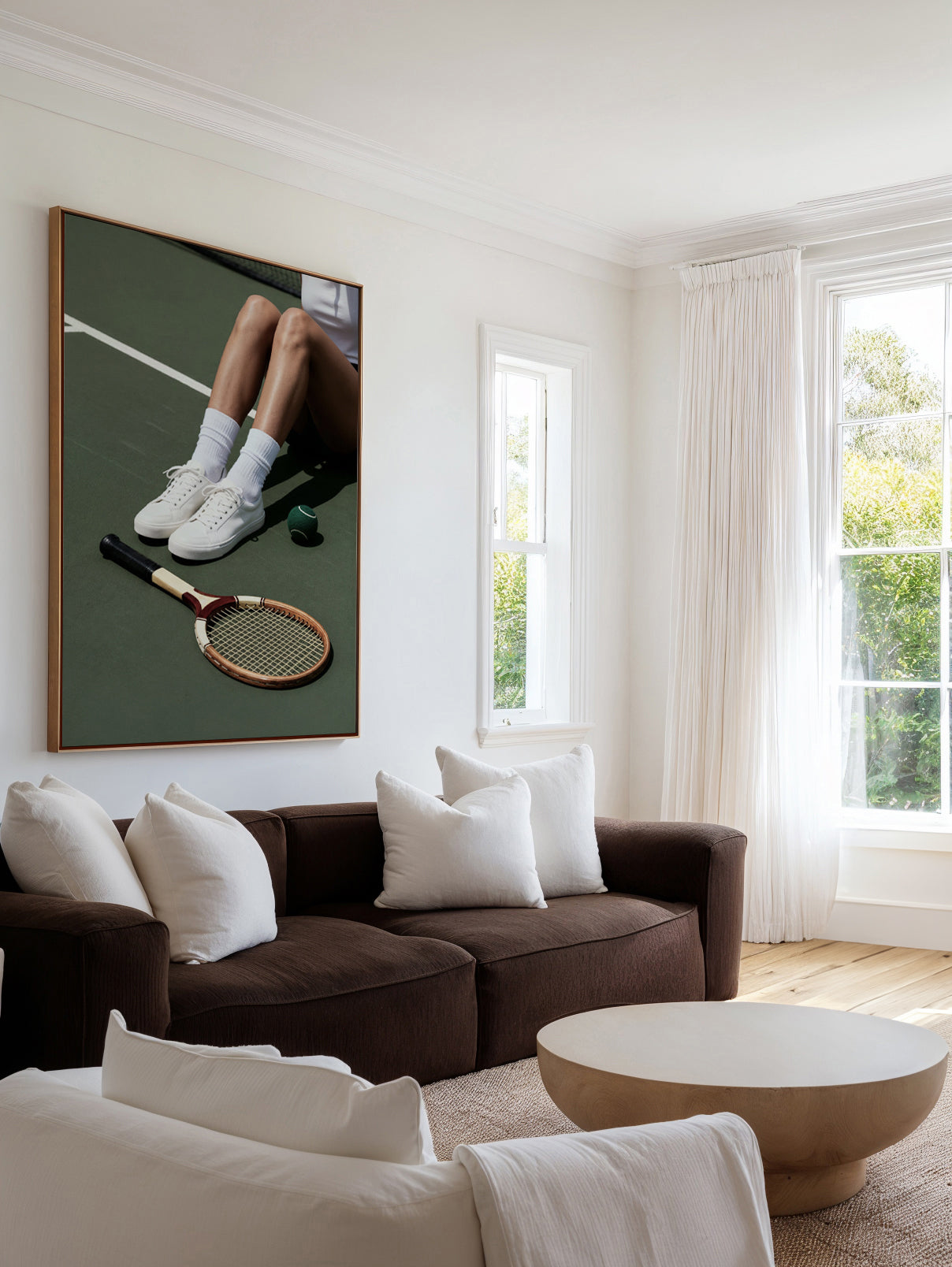 Down At The Tennis Royale | Framed Canvas Art Print from Olive et Oriel where you can shop wallpaper and artworks online