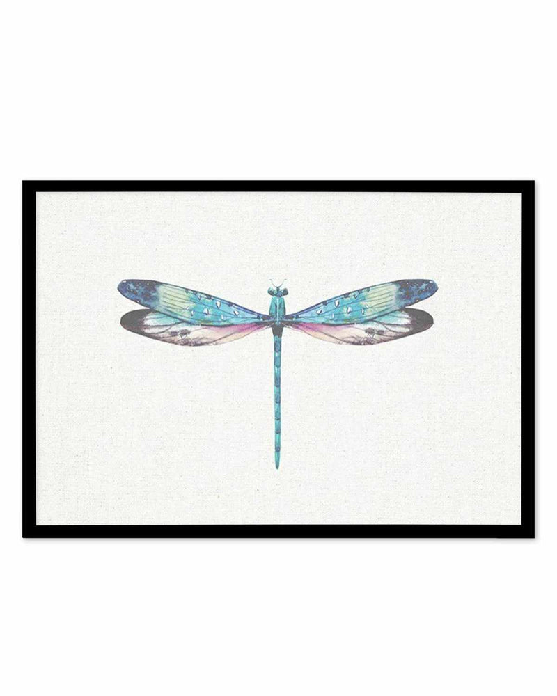 Dragonfly on Linen I Art Print