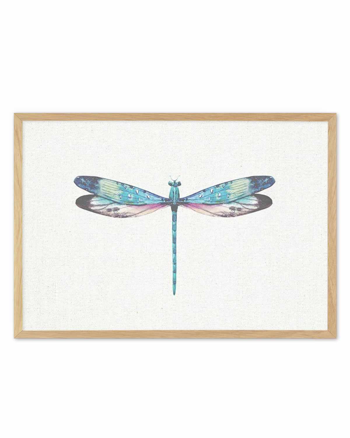 Dragonfly on Linen I Art Print