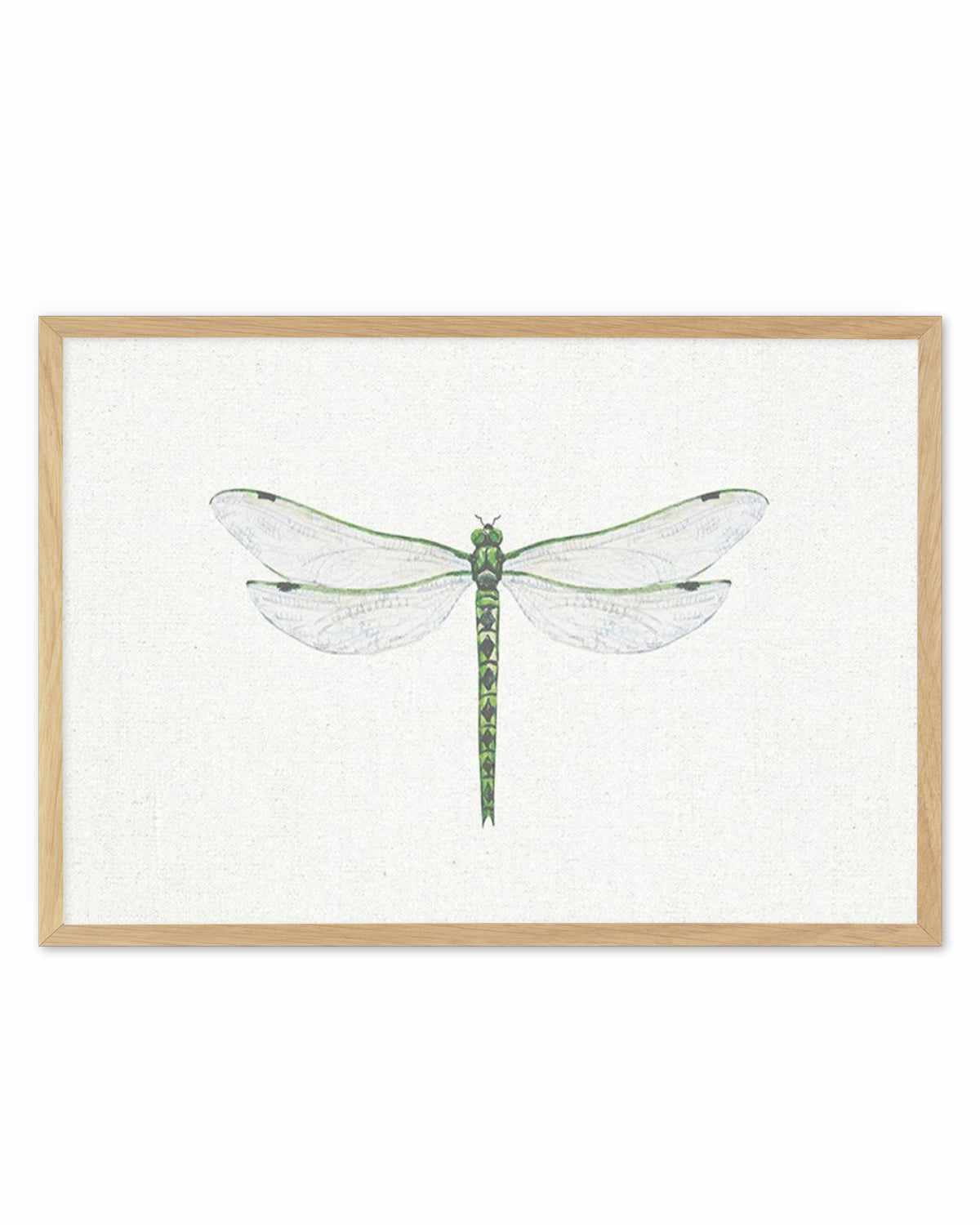 Dragonfly on Linen II Art Print