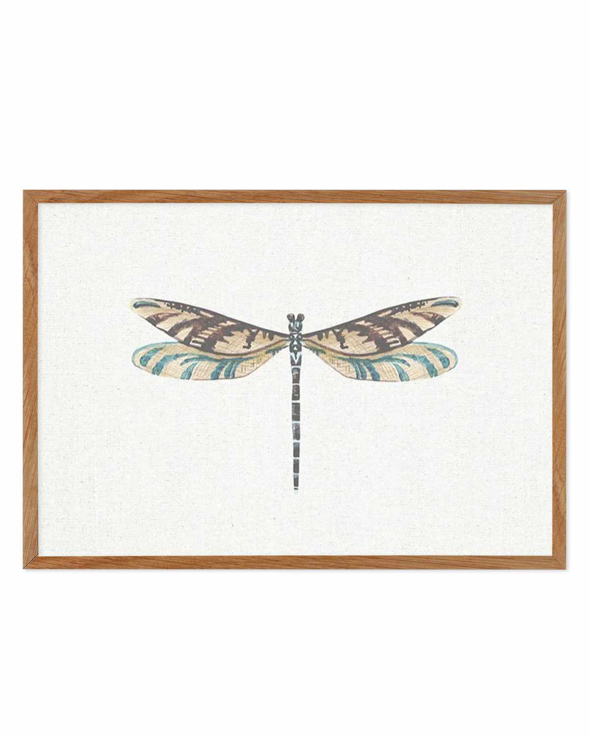 Dragonfly on Linen III Art Print