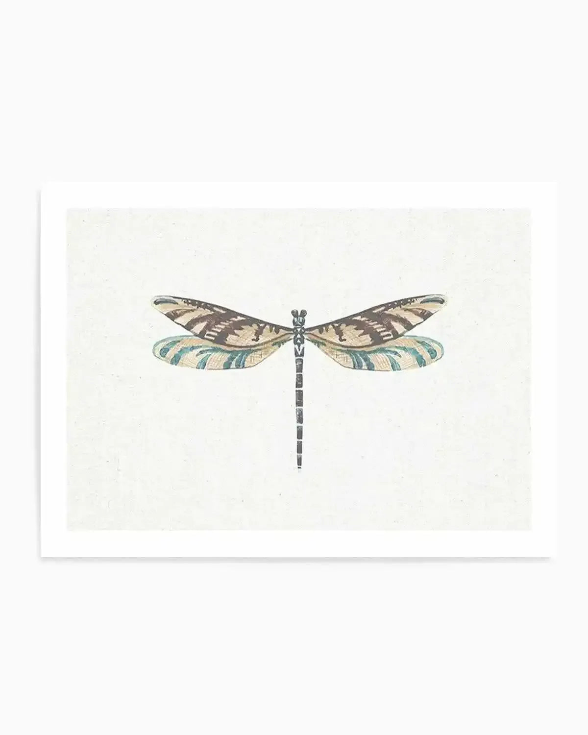 Dragonfly on Linen III Art Print from Olive et Oriel where you can shop wallpaper and artworks online
