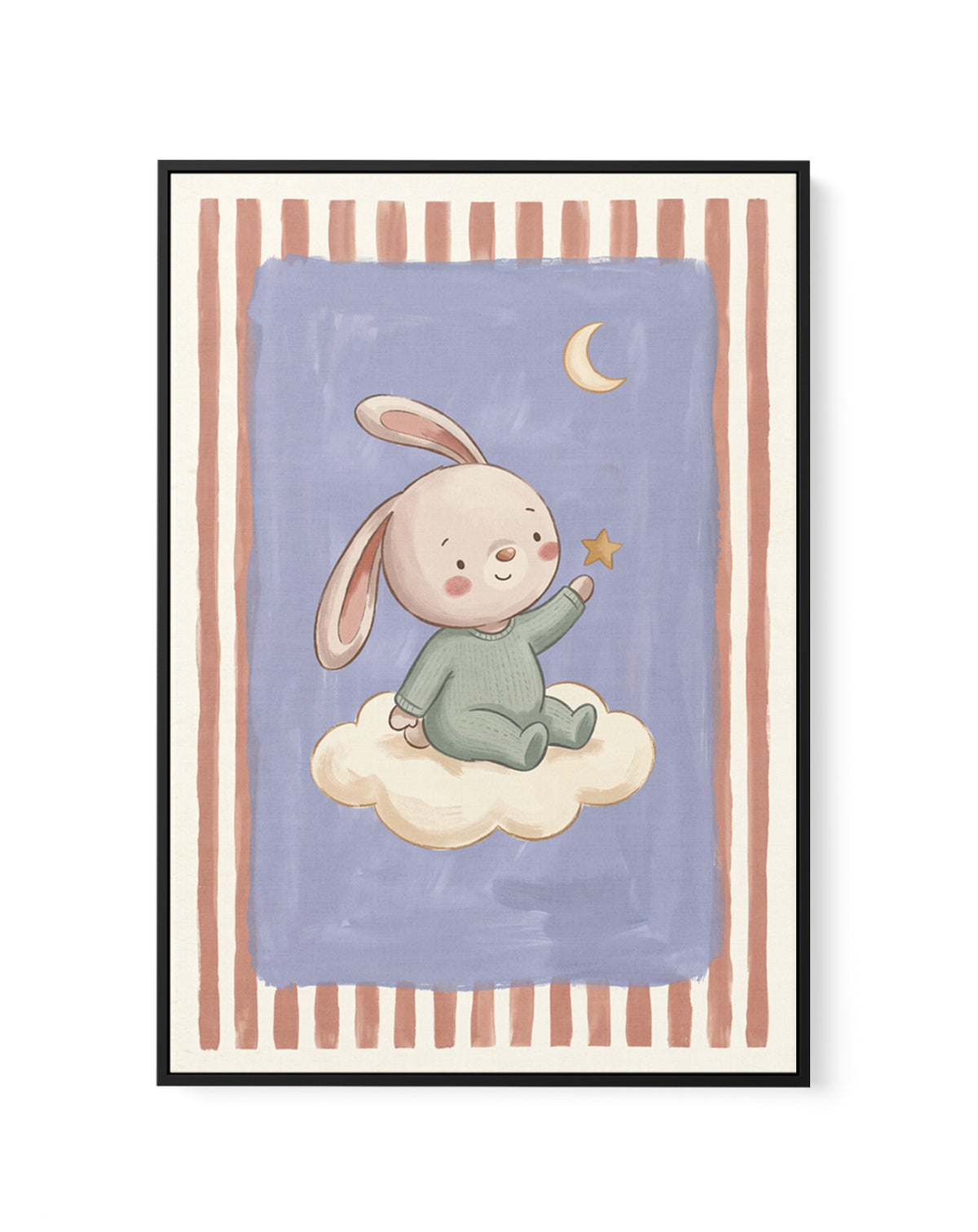 Dream Big, Little Bunny | Framed Canvas Art Print