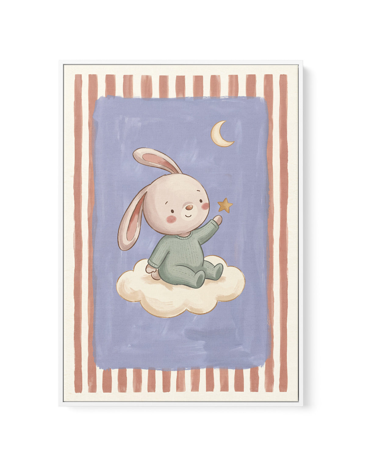 Dream Big, Little Bunny | Framed Canvas Art Print
