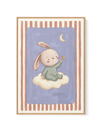 Dream Big, Little Bunny | Framed Canvas Wall Art