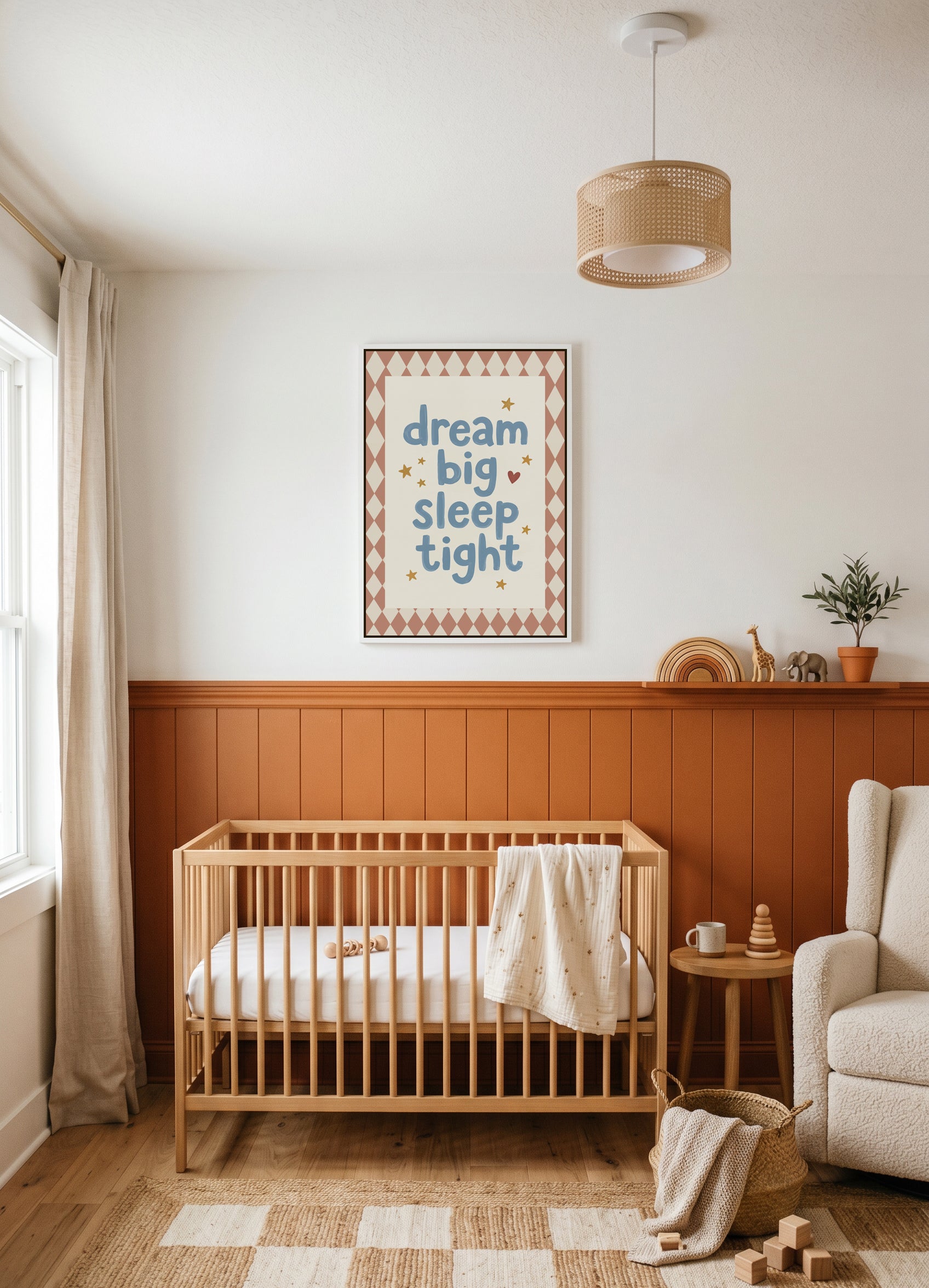 Dream Big Sleep Tight | Framed Canvas Art Print