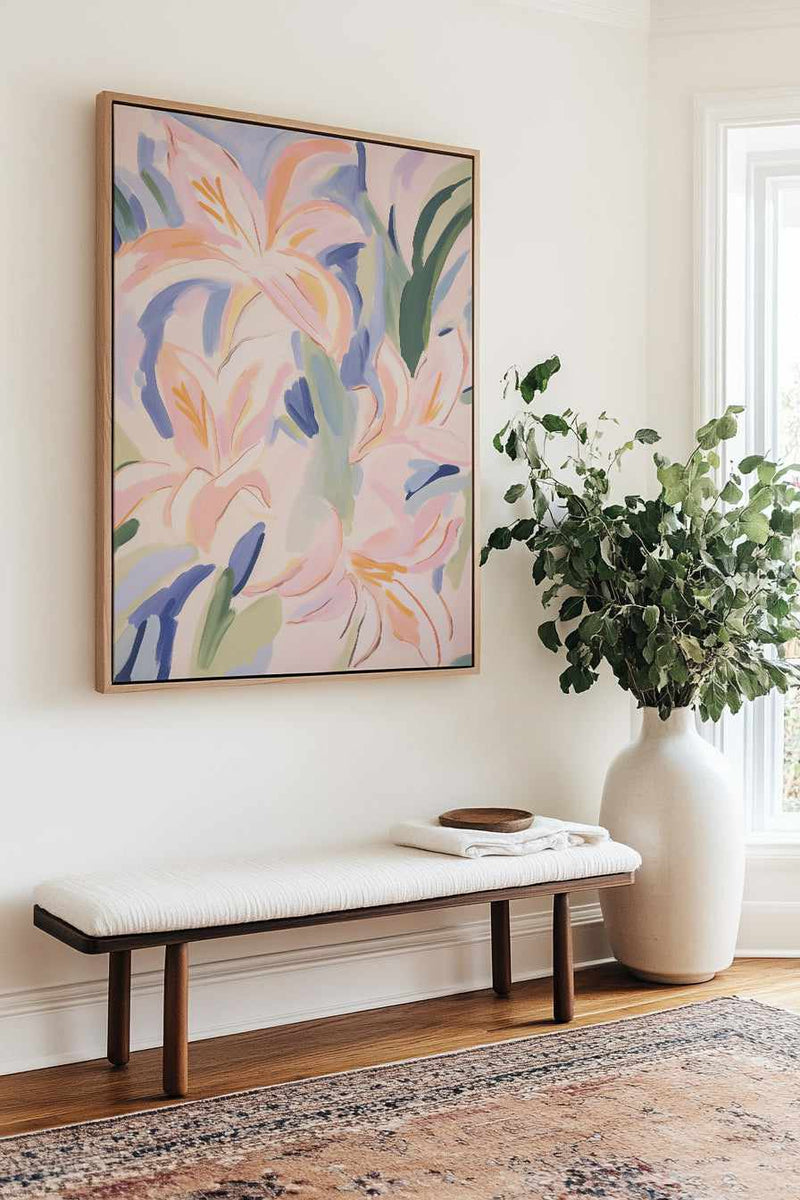 Dream Lillies I | Framed Canvas Art Print