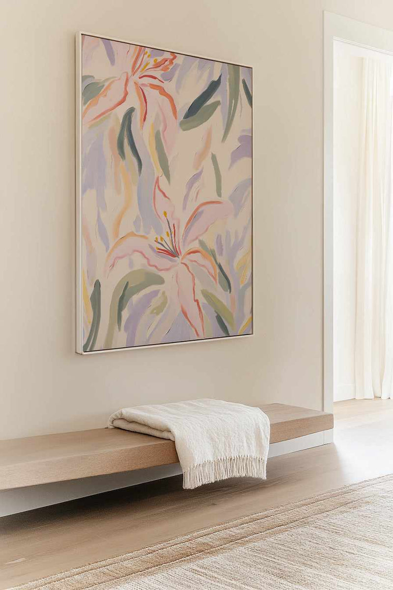 Dream Lillies II | Framed Canvas Art Print